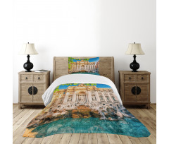 Fountain Di Trevi Tourist Bedspread Set