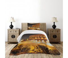 Colleseum at Night Rome Bedspread Set