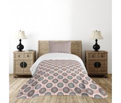 Abstract Soft Circles Bedspread Set