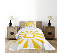 Doodle Sun Burst Summer Bedspread Set