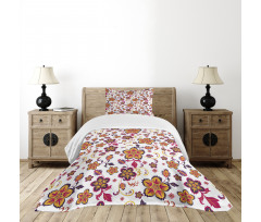 Blooming Flower Pattern Bedspread Set