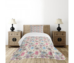 Lily and Poppies Sketch Bedspread Set