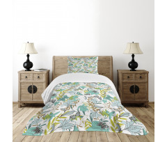 Flying Birds Butterflies Bedspread Set