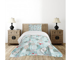 Valentines Birds Bedspread Set