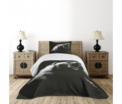 Sketch Art Carnivore Roar Bedspread Set