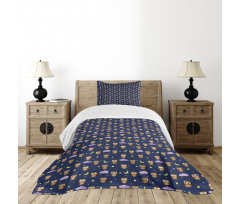 Owls Starry Night Bedspread Set