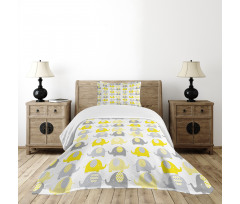 Cartoon Elephants Set Bedspread Set