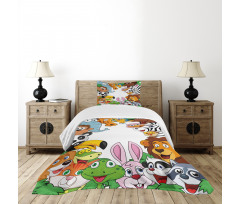 Tropical Jungle Animals Bedspread Set