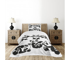 Playful Panda Bear Zoo Bedspread Set