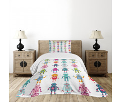 Cartoon Robot Bedspread Set