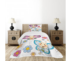 Baby Butterfly Couple Bedspread Set