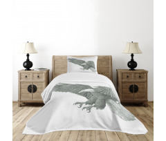 Monochrome Drawing Style Bedspread Set