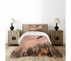 Nature Rocky Mountains Bedspread Set