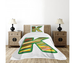 K Green Childish Fun Bedspread Set