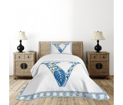 Capital Font Framework Bedspread Set