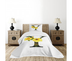 Yellow Bells Capital Y Bedspread Set