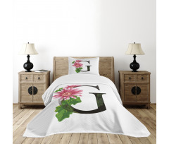 Gerbera Blossom G Font Bedspread Set