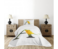 Floweringlphabet Bedspread Set