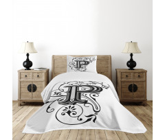 Floral Essence Initial Bedspread Set