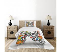 Various Balls Capital Bedspread Set