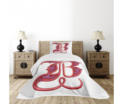 Gothic Abstract B Sign Bedspread Set