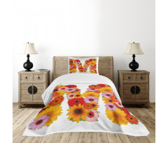 Flower Alphabet Daisy Bedspread Set