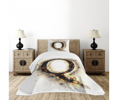 Words on Fire Theme Bedspread Set