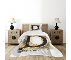 Blazing Uppercase D Bedspread Set