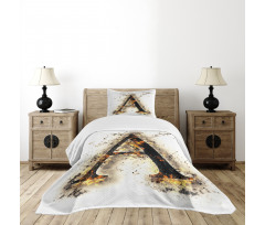 Fiery First Letter Bedspread Set