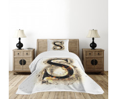 Uppercase S Fiery Hot Bedspread Set