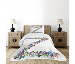 Multicolored Animal Z Bedspread Set