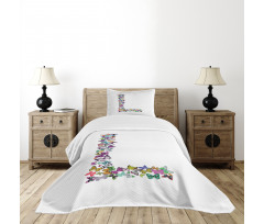 Vibrant Colored Animal Bedspread Set