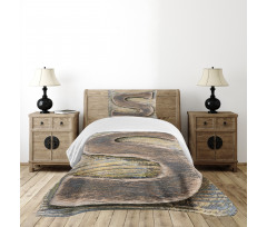 Wooden Block S Font Bedspread Set