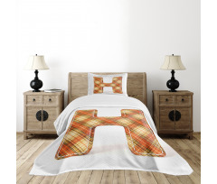 Retro Revival Typeset Bedspread Set