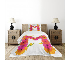 Gerbera Flowers Tulips Bedspread Set