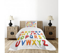 Multicolor Education Bedspread Set