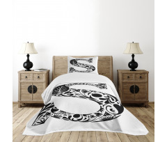 Floral Monochrome S Bedspread Set