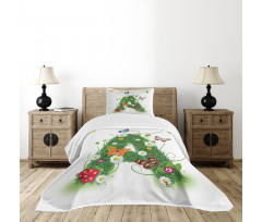 Green Leaves Bedspread Set