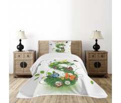 Healthy Green Leaves S Bedspread Set