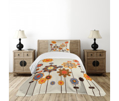 Eastern Floral Design Bedspread Set