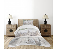 Wooden Surface Image Bedspread Set