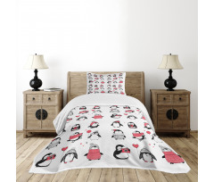 Penguins Merry Xmas Bedspread Set