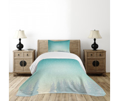 Spruce Forest Snow Woods Bedspread Set