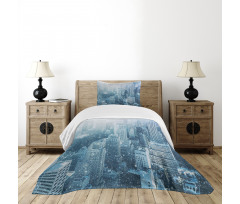 Snow in New York City Bedspread Set