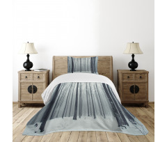Foggy Mysterious Woods Bedspread Set