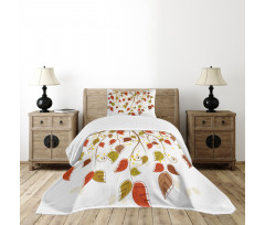Branches Leaves Fall Bedspread Set