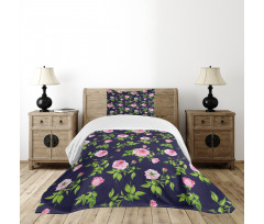 Vintage Roses Buds Bedspread Set