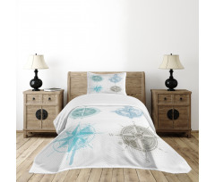 Windrose Marine Bedspread Set