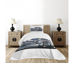 Retro Design Asymmetric Bedspread Set