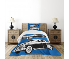 Black and White Vehicle Bedspread Set